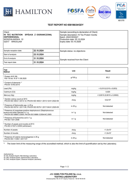 Hi Tec Protein - 2250g + Omega Extreme - 60 kaps