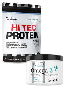 Hi Tec Protein - 2250g + Omega 3 - 60 kaps