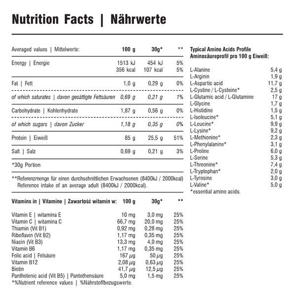 Whey Protein Isolate - 2250g 