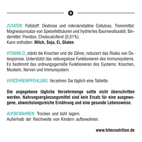 Vitamin D3 - 90 Tabletten