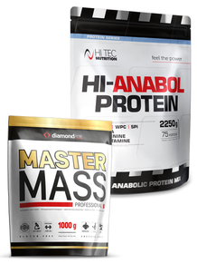 HI Anabol Protein - 2250g + Gainer 1000g gratis