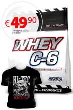 Whey C-6 2250g + T-Shirt Gratis 