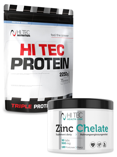 Hi Tec Protein - 2250g + Zinc Chelate - 90 tab