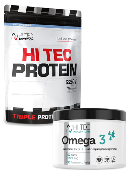 Hi Tec Protein - 2250g + Omega 3 - 60 kaps