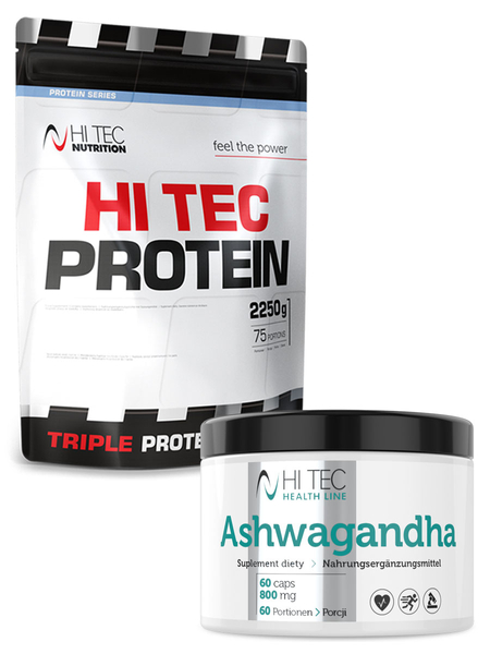 Hi Tec Protein - 2250g + Ashwagandha 60 kapseln