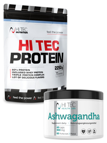 Hi Tec Protein - 2250g + Ashwagandha 60 kapseln